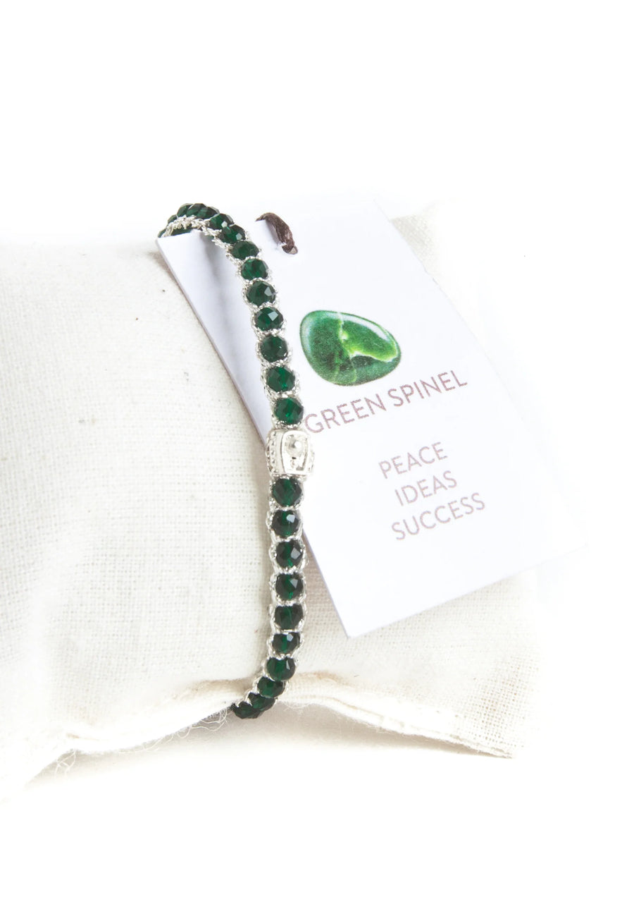 Green Spine Bracelet | Silver