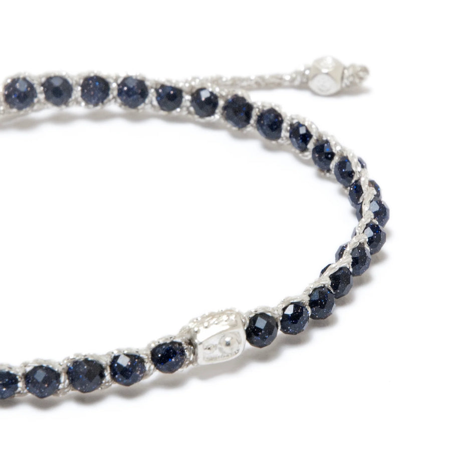 Blue Sandstone Bracelet | Silver