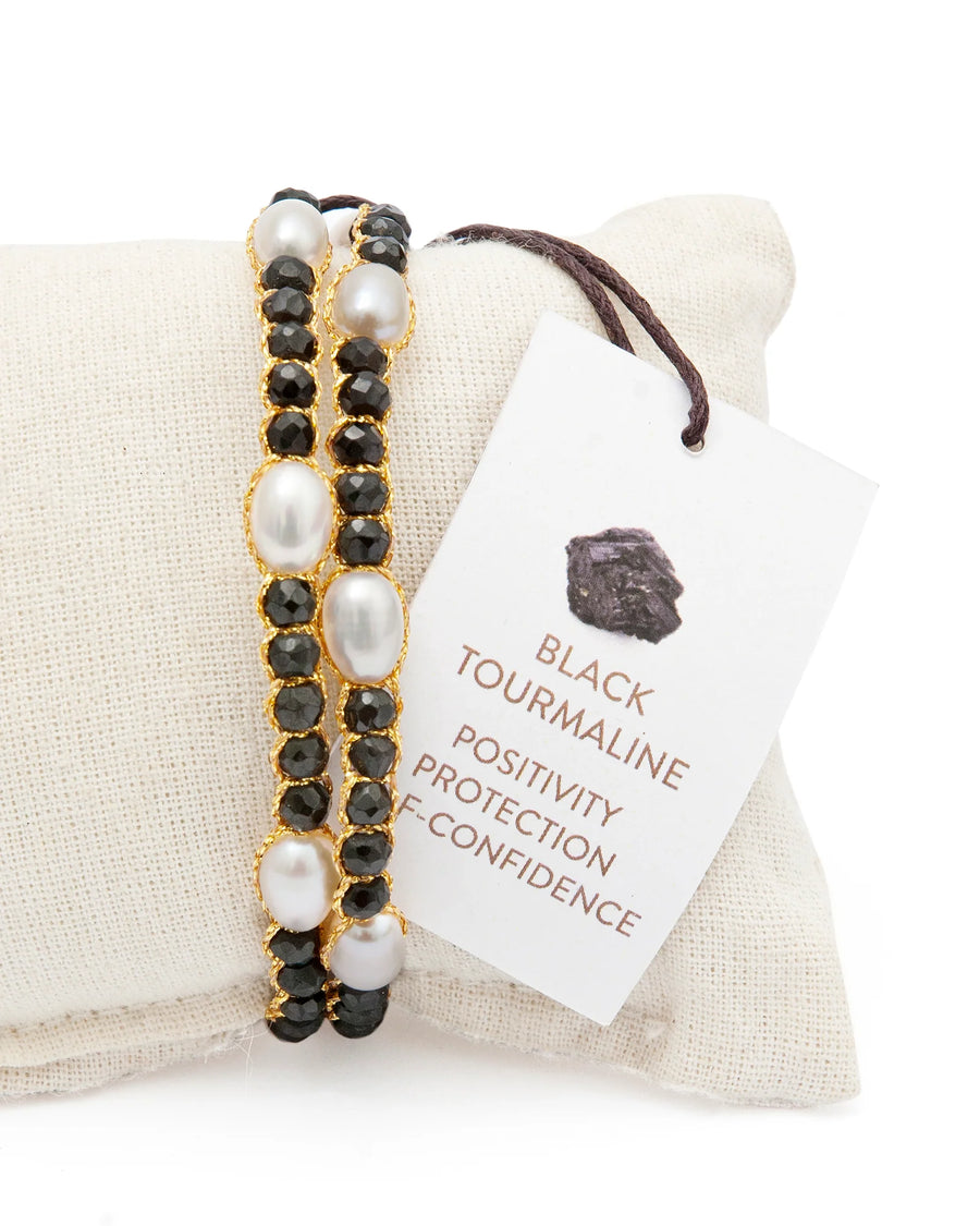 Black Tourmaline Choker | Gold