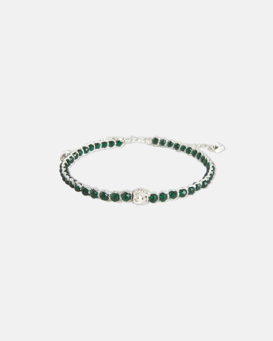 Green Spine Bracelet | Silver