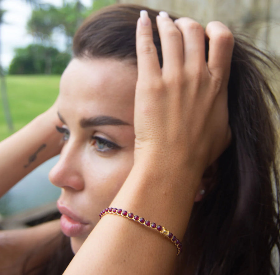 Red Aventurine Bracelet  | Gold