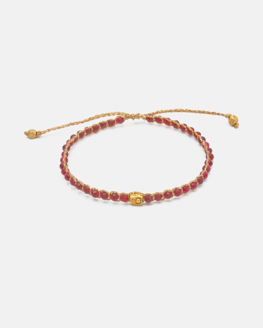 Red Aventurine Bracelet  | Gold