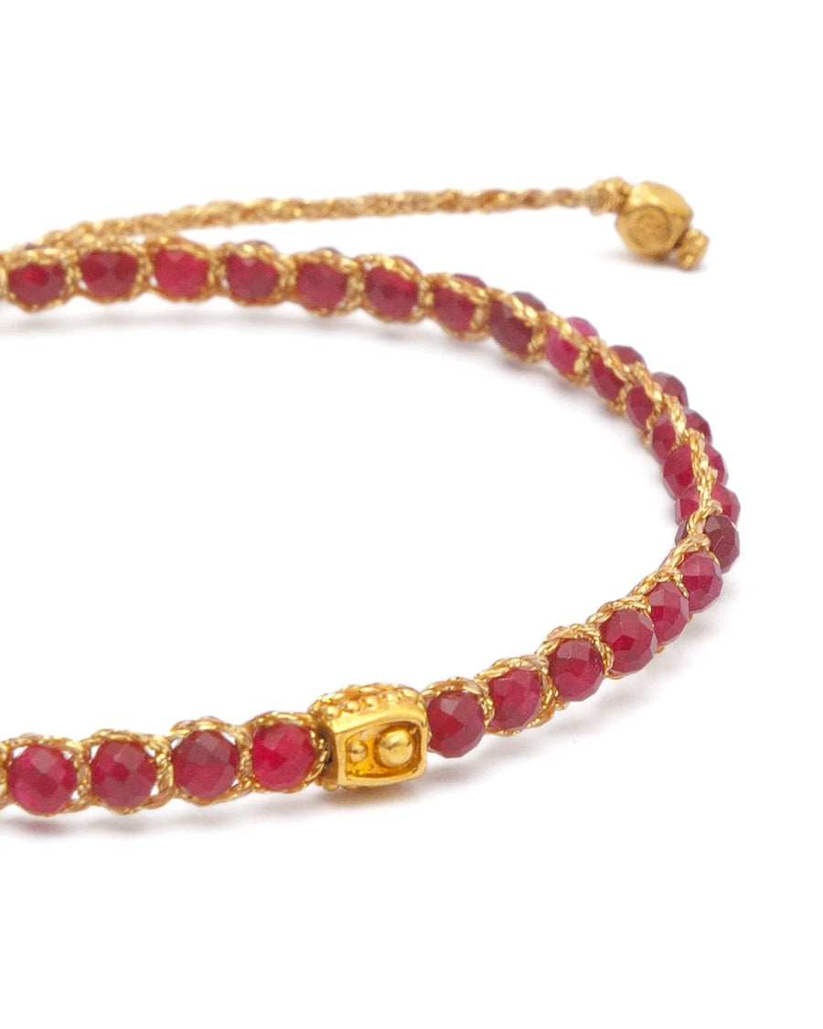 Red Aventurine Bracelet  | Gold