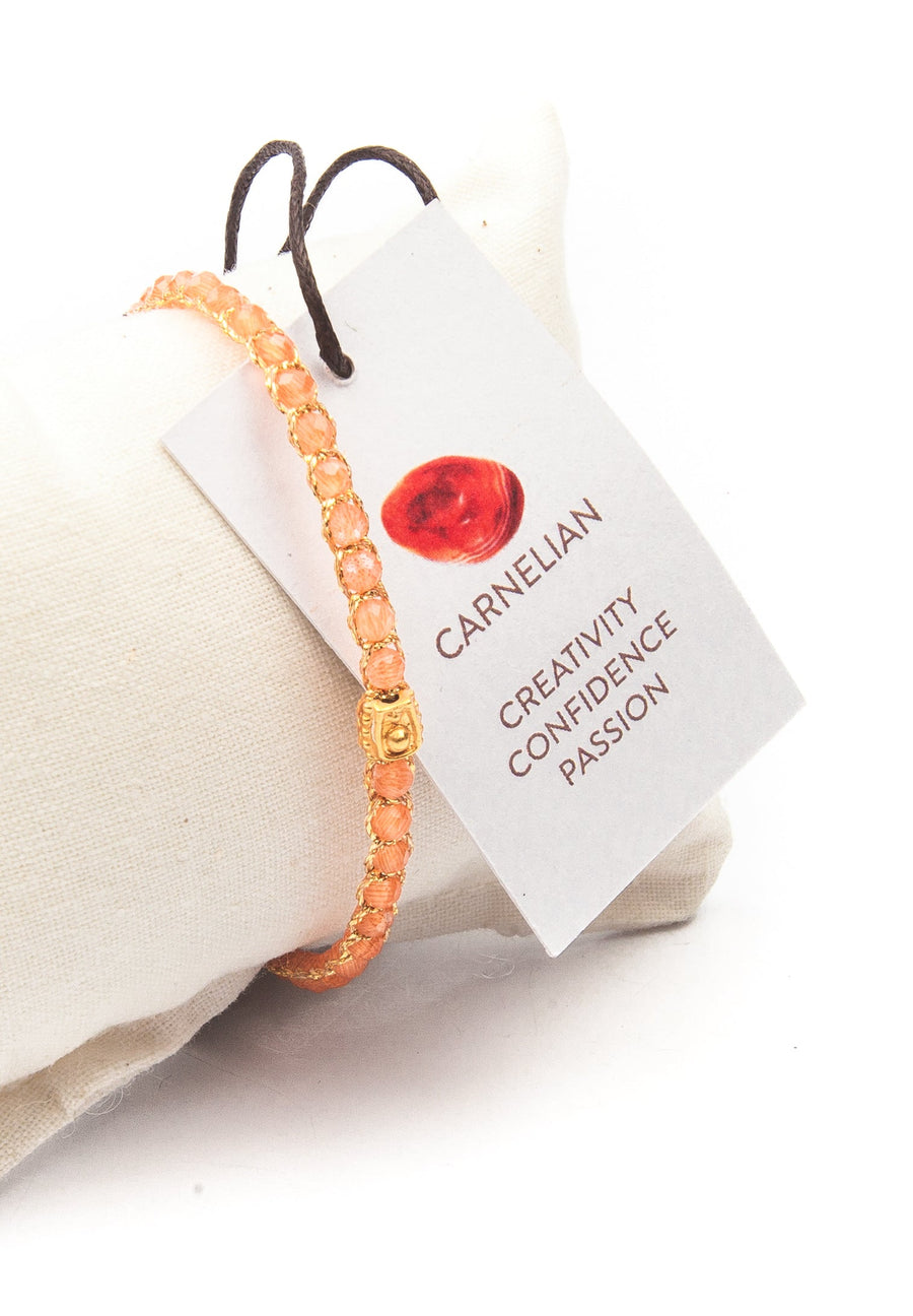 Light Carnelian Bracelet | Gold