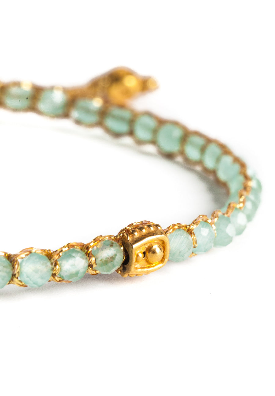 Chalcedony Bracelet | Gold