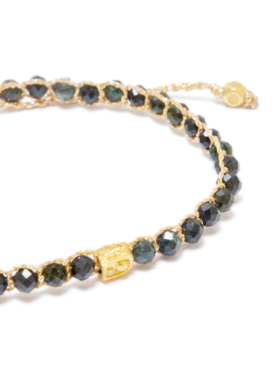 Dark Green Aventurine Bracelet | Gold