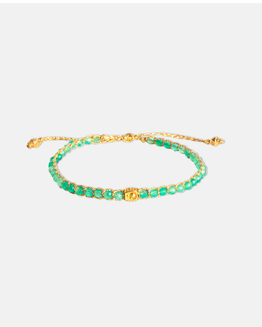 Green Onyx Bracelet | Gold