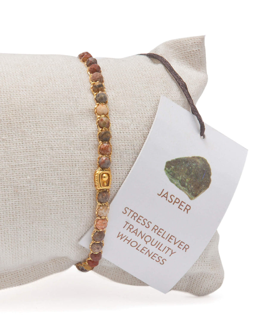 Brown Jasper Bracelet | Gold