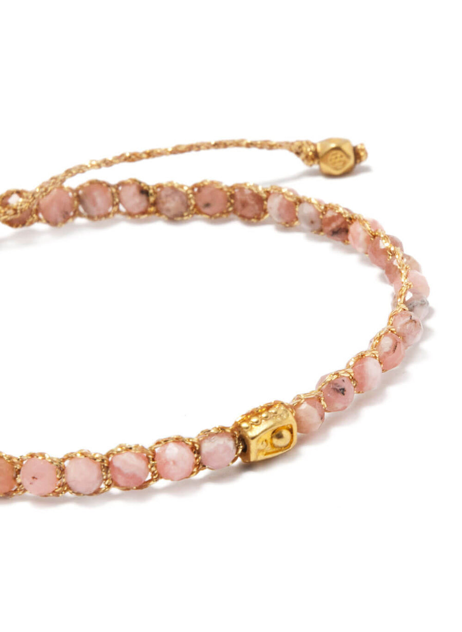 Rhodochrosite Bracelet | Gold